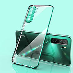 Silikon Schutzhülle Ultra Dünn Flexible Tasche Durchsichtig Transparent S01 für Huawei Nova 7 SE 5G Grün