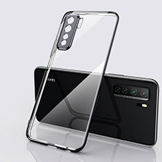Silikon Schutzhülle Ultra Dünn Flexible Tasche Durchsichtig Transparent S01 für Huawei Nova 7 SE 5G Schwarz