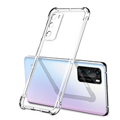 Silikon Schutzhülle Ultra Dünn Flexible Tasche Durchsichtig Transparent S01 für Huawei P40 Klar