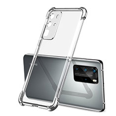 Silikon Schutzhülle Ultra Dünn Flexible Tasche Durchsichtig Transparent S01 für Huawei P40 Pro Silber
