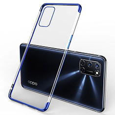 Silikon Schutzhülle Ultra Dünn Flexible Tasche Durchsichtig Transparent S01 für Oppo A72 Blau