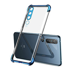 Silikon Schutzhülle Ultra Dünn Flexible Tasche Durchsichtig Transparent S01 für Xiaomi Mi 10 Blau