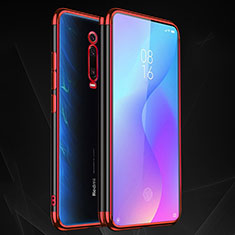 Silikon Schutzhülle Ultra Dünn Flexible Tasche Durchsichtig Transparent S01 für Xiaomi Mi 9T Rot