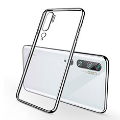 Silikon Schutzhülle Ultra Dünn Flexible Tasche Durchsichtig Transparent S01 für Xiaomi Mi Note 10 Silber