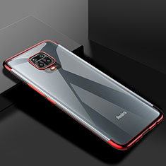 Silikon Schutzhülle Ultra Dünn Flexible Tasche Durchsichtig Transparent S01 für Xiaomi Poco M2 Pro Rot