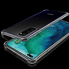 Silikon Schutzhülle Ultra Dünn Flexible Tasche Durchsichtig Transparent S02 für Huawei Honor V30 5G Klar