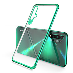 Silikon Schutzhülle Ultra Dünn Flexible Tasche Durchsichtig Transparent S02 für Huawei Nova 5 Grün