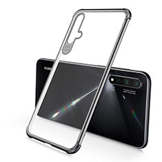 Silikon Schutzhülle Ultra Dünn Flexible Tasche Durchsichtig Transparent S02 für Huawei Nova 5 Pro Schwarz