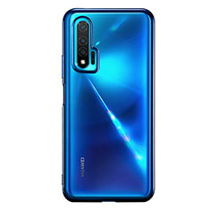 Silikon Schutzhülle Ultra Dünn Flexible Tasche Durchsichtig Transparent S02 für Huawei Nova 6 5G Blau