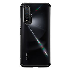 Silikon Schutzhülle Ultra Dünn Flexible Tasche Durchsichtig Transparent S02 für Huawei Nova 6 5G Schwarz