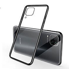 Silikon Schutzhülle Ultra Dünn Flexible Tasche Durchsichtig Transparent S02 für Huawei P40 Lite Schwarz
