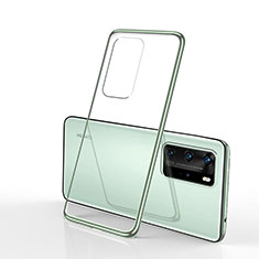 Silikon Schutzhülle Ultra Dünn Flexible Tasche Durchsichtig Transparent S02 für Huawei P40 Pro Grün