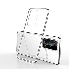 Silikon Schutzhülle Ultra Dünn Flexible Tasche Durchsichtig Transparent S02 für Huawei P40 Pro Silber