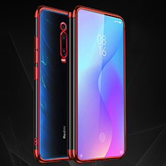 Silikon Schutzhülle Ultra Dünn Flexible Tasche Durchsichtig Transparent S02 für Xiaomi Mi 9T Rot