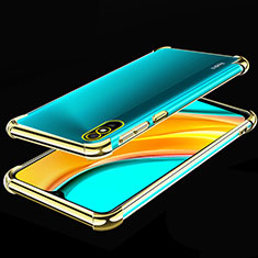 Silikon Schutzhülle Ultra Dünn Flexible Tasche Durchsichtig Transparent S02 für Xiaomi Redmi 9A Gold