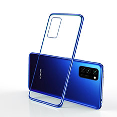 Silikon Schutzhülle Ultra Dünn Flexible Tasche Durchsichtig Transparent S03 für Huawei Honor V30 5G Blau