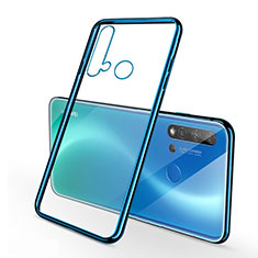Silikon Schutzhülle Ultra Dünn Flexible Tasche Durchsichtig Transparent S03 für Huawei P20 Lite (2019) Blau