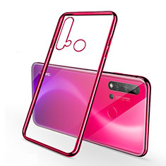 Silikon Schutzhülle Ultra Dünn Flexible Tasche Durchsichtig Transparent S03 für Huawei P20 Lite (2019) Rot