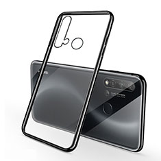 Silikon Schutzhülle Ultra Dünn Flexible Tasche Durchsichtig Transparent S03 für Huawei P20 Lite (2019) Schwarz