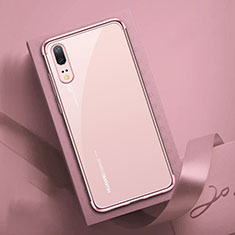 Silikon Schutzhülle Ultra Dünn Flexible Tasche Durchsichtig Transparent S03 für Huawei P20 Rosegold