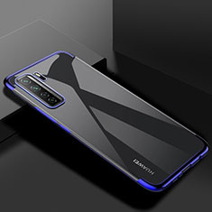 Silikon Schutzhülle Ultra Dünn Flexible Tasche Durchsichtig Transparent S03 für Huawei P40 Lite 5G Blau