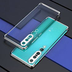 Silikon Schutzhülle Ultra Dünn Flexible Tasche Durchsichtig Transparent S03 für Xiaomi Mi 10 Pro Silber