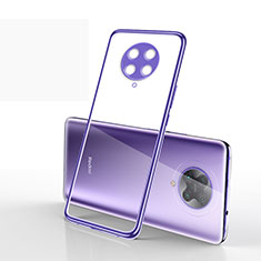 Silikon Schutzhülle Ultra Dünn Flexible Tasche Durchsichtig Transparent S03 für Xiaomi Redmi K30 Pro 5G Violett