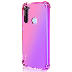 Silikon Schutzhülle Ultra Dünn Flexible Tasche Durchsichtig Transparent S03 für Xiaomi Redmi Note 8 (2021) Pink