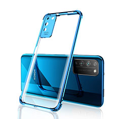 Silikon Schutzhülle Ultra Dünn Flexible Tasche Durchsichtig Transparent S04 für Huawei Honor X10 5G Blau