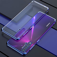 Silikon Schutzhülle Ultra Dünn Flexible Tasche Durchsichtig Transparent S04 für Huawei Nova 5 Blau