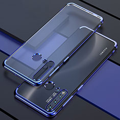 Silikon Schutzhülle Ultra Dünn Flexible Tasche Durchsichtig Transparent S04 für Huawei Nova 5i Blau