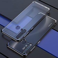 Silikon Schutzhülle Ultra Dünn Flexible Tasche Durchsichtig Transparent S04 für Huawei Nova 5i Schwarz