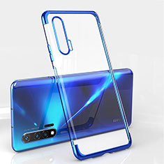 Silikon Schutzhülle Ultra Dünn Flexible Tasche Durchsichtig Transparent S04 für Huawei Nova 6 5G Blau