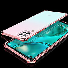 Silikon Schutzhülle Ultra Dünn Flexible Tasche Durchsichtig Transparent S04 für Huawei Nova 6 SE Rosegold