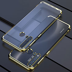 Silikon Schutzhülle Ultra Dünn Flexible Tasche Durchsichtig Transparent S04 für Huawei P20 Lite (2019) Gold