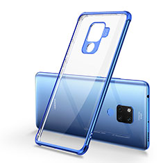 Silikon Schutzhülle Ultra Dünn Flexible Tasche Durchsichtig Transparent S05 für Huawei Mate 20 X 5G Blau
