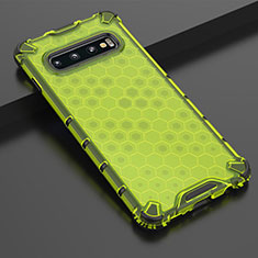 Silikon Schutzhülle Ultra Dünn Flexible Tasche Durchsichtig Transparent S05 für Samsung Galaxy S10 5G Grün