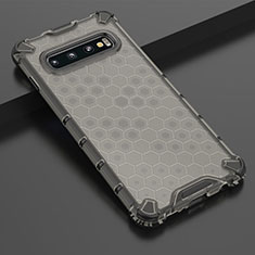 Silikon Schutzhülle Ultra Dünn Flexible Tasche Durchsichtig Transparent S05 für Samsung Galaxy S10 5G Schwarz