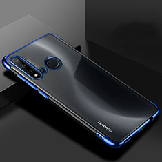 Silikon Schutzhülle Ultra Dünn Flexible Tasche Durchsichtig Transparent S07 für Huawei Nova 5i Blau