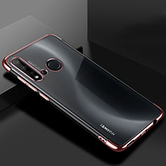 Silikon Schutzhülle Ultra Dünn Flexible Tasche Durchsichtig Transparent S07 für Huawei Nova 5i Rosegold