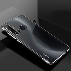 Silikon Schutzhülle Ultra Dünn Flexible Tasche Durchsichtig Transparent S07 für Huawei Nova 5i Silber