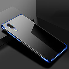 Silikon Schutzhülle Ultra Dünn Flexible Tasche Durchsichtig Transparent S07 für Huawei P20 Blau
