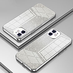 Silikon Schutzhülle Ultra Dünn Flexible Tasche Durchsichtig Transparent SY1 für Apple iPhone 11 Silber