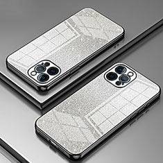 Silikon Schutzhülle Ultra Dünn Flexible Tasche Durchsichtig Transparent SY1 für Apple iPhone 12 Pro Max Schwarz