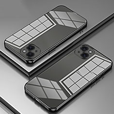 Silikon Schutzhülle Ultra Dünn Flexible Tasche Durchsichtig Transparent SY1 für Apple iPhone 14 Plus Schwarz