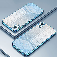 Silikon Schutzhülle Ultra Dünn Flexible Tasche Durchsichtig Transparent SY1 für Apple iPhone XR Blau