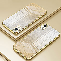Silikon Schutzhülle Ultra Dünn Flexible Tasche Durchsichtig Transparent SY1 für Apple iPhone XR Gold