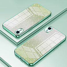 Silikon Schutzhülle Ultra Dünn Flexible Tasche Durchsichtig Transparent SY1 für Apple iPhone XR Grün