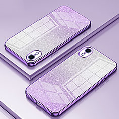 Silikon Schutzhülle Ultra Dünn Flexible Tasche Durchsichtig Transparent SY1 für Apple iPhone XR Violett