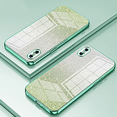 Silikon Schutzhülle Ultra Dünn Flexible Tasche Durchsichtig Transparent SY1 für Apple iPhone Xs Grün